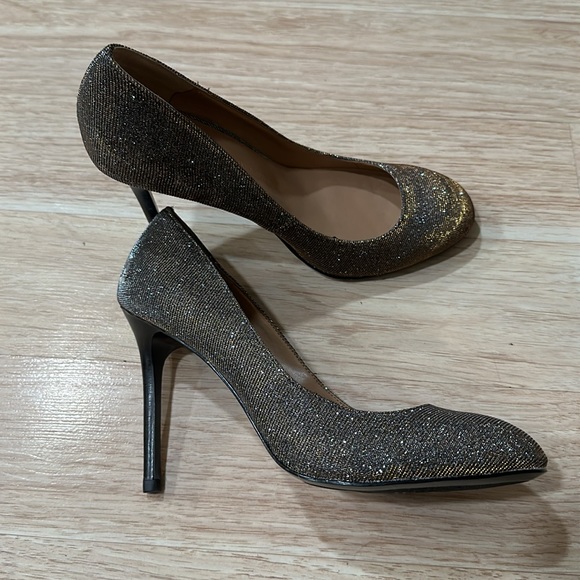 New Banana Republic Hello Sole Mate Glitter Heels Size 8 - Picture 5 of 9